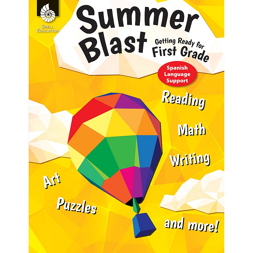 Shell Education Summer Blast Spanish Workbook Printed Book Book - Grade K-1 - Spanish, English - 1 Each (86126)