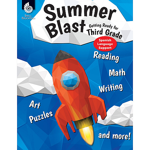Shell Education Summer Blast Spanish Workbook Printed Book Book - Grade 2-3 - Spanish, English - 1 Each (86128)