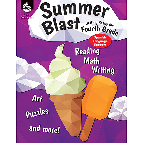 Shell Education Summer Blast Spanish Workbook Printed Book Book - Grade 3-4 - Spanish, English - 1 Each (86129)