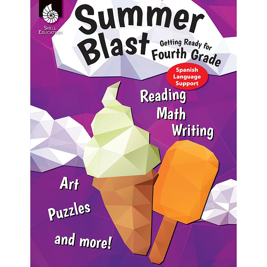 Shell Education Summer Blast Spanish Workbook Printed Book Book - Grade 3-4 - Spanish, English - 1 Each (86129)