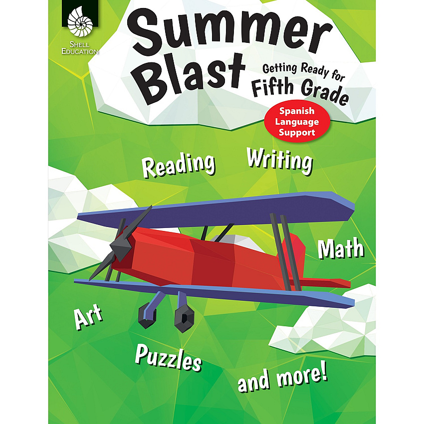 Shell Education Summer Blast Spanish Workbook Printed Book Book - Grade 4-5 - Spanish, English - 1 Each (86130)