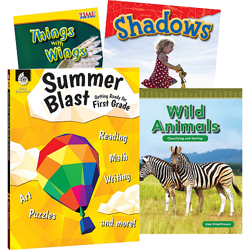Shell Education Learn-At-Home Grade 1 Summer STEM Bundle Set Printed Book by Jodene Smith 204 Pages - Book - Grade K-1 - Multilingual - 1 Set (51671)