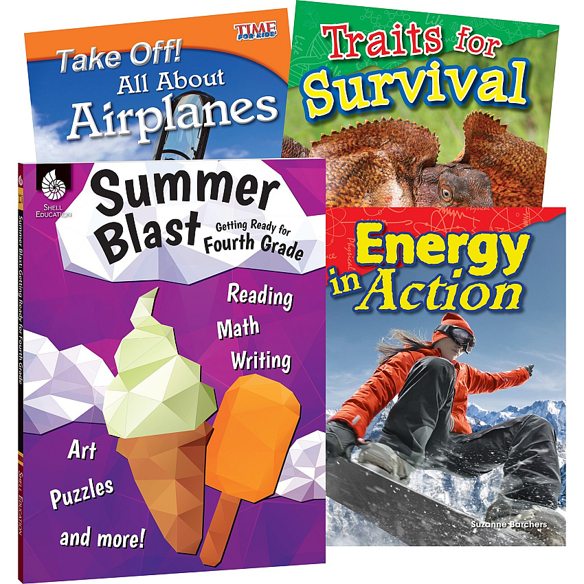 Shell Education Learn-At-Home Grade 4 Summer STEM Set Printed Book by Jennifer Prior, Wendy Conklin, Suzanne I. Barchers 220 Pages - Book - Grade 3-4 - Multilingual - 1 Set (51674)