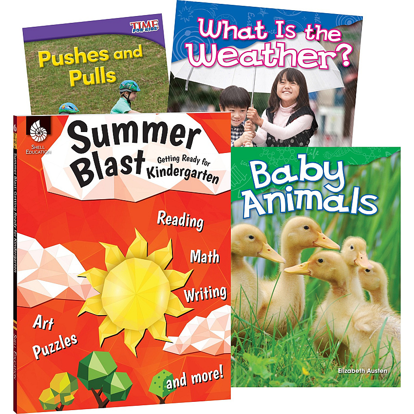 Shell Education Learn-At-Home Grade K Summer STEM Set Printed Book by Jodene Smith 188 Pages - Book - Grade Pre K-K - Multilingual - 1 Set (51670)