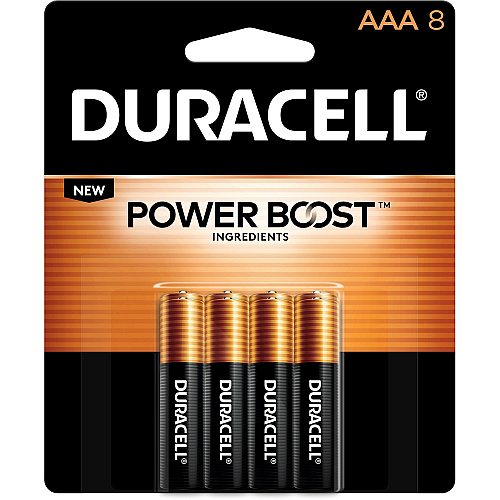 Duracell Coppertop Alkaline AAA Battery 8-Packs For Multipurpose - AAA - 1.5 V DC - 8/Pack - 10 / Box (MN2400B8ZBX)