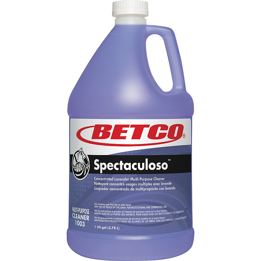 Betco Spectaculoso General Cleaner Concentrate - 128 fl oz (4 quart) - Floral, Lavender Scent - Cleanse, Deodorize, Long Lasting - Purple - 1 Each (10030400)
