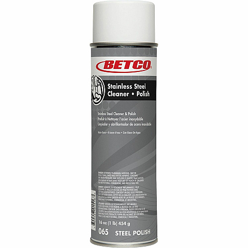 Betco Aerosol Stainless Steel Cleaner And Polish, 17 Oz, Pack Of 12 Ready-To-Use - 17 oz (1.06 lb) - Grease Resistant, Water Spot Resistant, Spill Resistant, Dirt Resistant, Fingerprint Resistant Aerosol Spray Can - 1 Each (0652300)