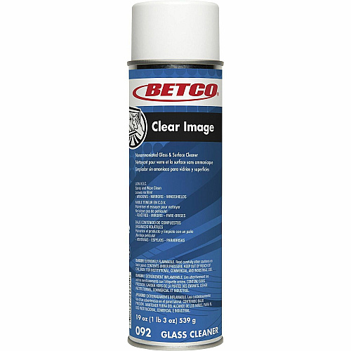 Betco Clear Image Glass & Surface Aerosol Cleaner Ready-To-Use - 19 oz (1.19 lb) - Unscented, Non-streaking Aerosol Spray Can - 1 Each (0922302)