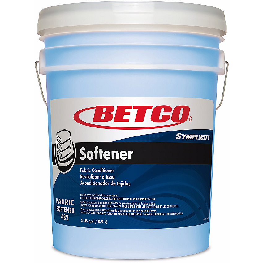 Betco SYMPLICITY&trade; Fabric Softener, Fresh Scent, 640 Oz Ready-To-Use - 640 oz (40 lb) - Fresh Scent - Soft, Spill Resistant - Blue - 1 Each (4827800)