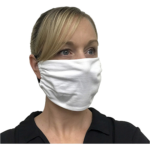 IFB Solutions Elastic Ear Loops Face Mask Recommended for: Face - White - Earloop Style Mask, Comfortable, Secure Fit, Durable, Rip Resistant, Tear Resistant, Washable - 50 / Pack (23110009)