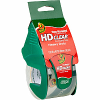 Duck Brand HD Clear Heavy-Duty Packaging Tape, With Dispenser, 1.88" x 40 Yd., Clear 40 yd Length x 1.88" Width x 2.6 mil Thickness - 1 1/2" Core - Clear - Acrylic - Dispenser Included - Handheld Dispenser - 1 Roll (286125)