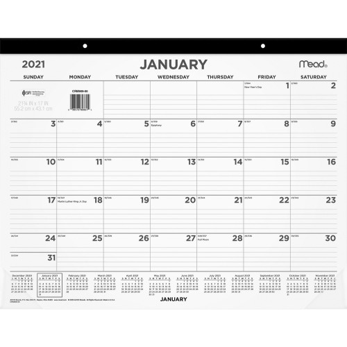 Mead Compact Monthly Desk Pad Calendar (CRM90900)