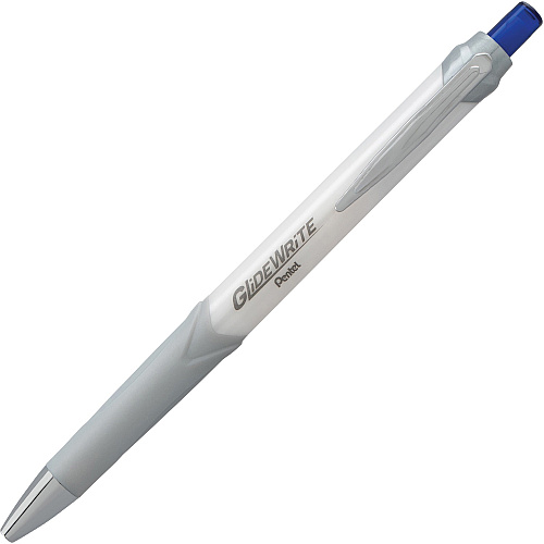 Pentel GlideWrite Signature Gel Ballpoint Pen 1 mm Pen Point - Blue Ink - Gel-based - White Barrel - 1 Dozen (BX930WC)