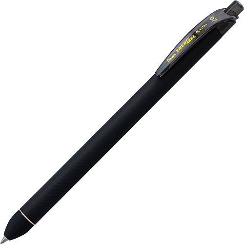 EnerGel 0.7mm Retractable Pens 0.7 mm Pen Point - Retractable - Black Ink - Liquid Gel Ink - Rubberized Barrel - 1 Dozen (BL437R1A)