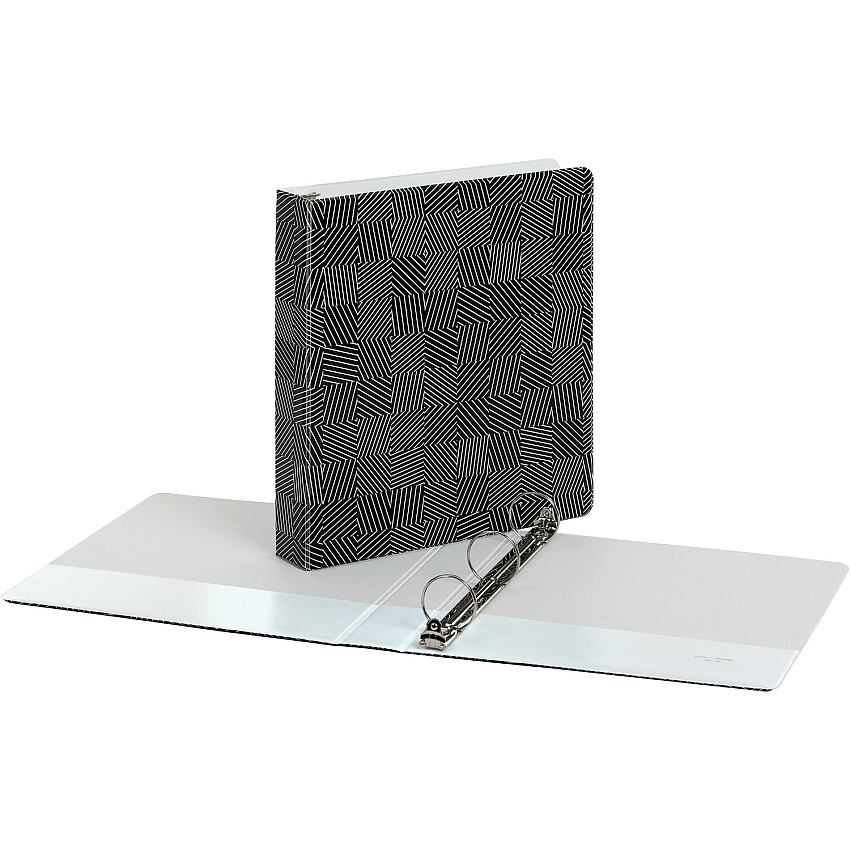 Oxford 1-1/2" Back-mounted Round Ring Binder 1 1/2" Binder Capacity - 350 Sheet Capacity - Fastener(s): Round Ring - Pocket(s): 2, Internal - Black - 1 Each (42552)