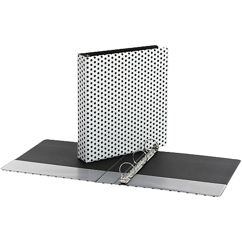 Oxford 1-1/2" Back-mounted Round Ring Binder 1 1/2" Binder Capacity - 350 Sheet Capacity - Fastener(s): Round Ring - Pocket(s): 2, Internal - Black - 1 Each (42652)