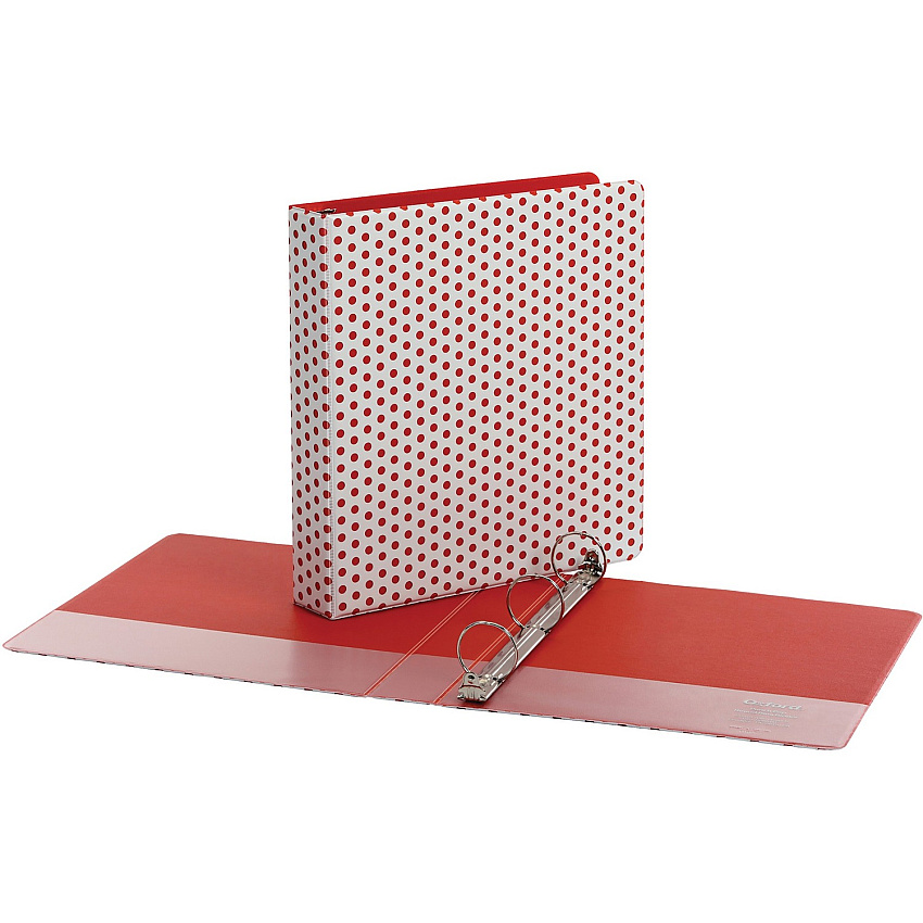 Oxford 1-1/2" Back-mounted Round Ring Binder 1 1/2" Binder Capacity - 350 Sheet Capacity - Fastener(s): Round Ring - Pocket(s): 2, Internal - Red - 1 Each (42650)