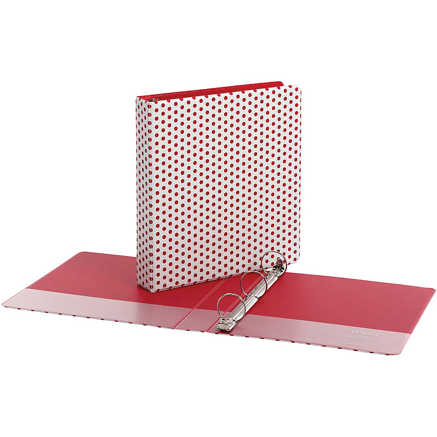 Oxford 1-1/2" Back-mounted Round Ring Binder 1 1/2" Binder Capacity - 350 Sheet Capacity - Fastener(s): Round Ring - Pocket(s): 2, Internal - Red - 1 Each (42654)