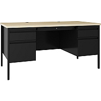 Lorell Fortress Series Double-Pedestal Desk 30