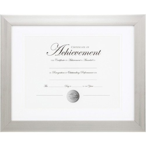 Burnes Brushed Silver Document Frame (NDSB1114ST)