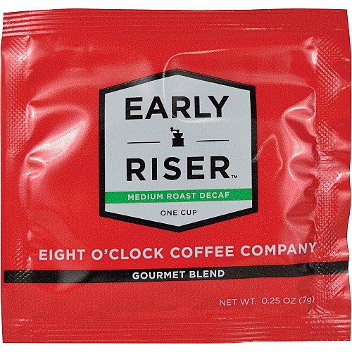 Eight O'Clock Coffee Early Riser Decaf Coffee Medium - Arabica - Decaffeinated - 200 / Carton (CCFEOC1D)
