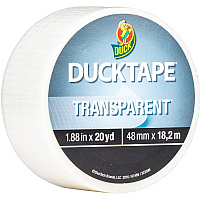 Duck Transparent Duct Tape 20 yd Length x 1.90" Width - Transparent, Clear - 1 Each (241380)