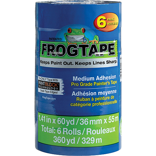 Duck Painter's Tape 20 yd Length x 1.40" Width - Blue - 6 / Pack (242750)
