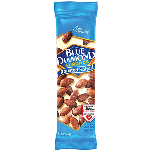 BlueDiamond Roasted Salted Almonds Roasted & Salted - 1.50 oz - 12 / Box (5180)