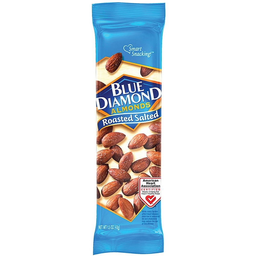 BlueDiamond Roasted Salted Almonds Roasted & Salted - 1.50 oz - 12 / Box (5180)