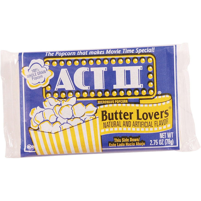 ACT II Butter Lovers Microwave Popcorn Microwavable - Butter - 2.75 oz - 36 / Carton (23255)
