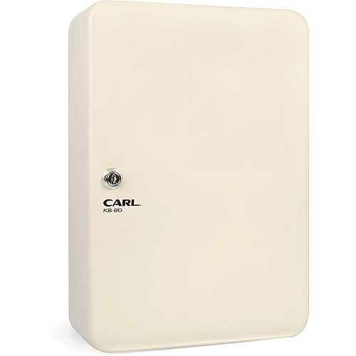 CARL Steel Security Key Cabinet 12.5" Length x 9.3" Width x 3.5" Height - Lockable, Wall Mountable - Ivory - Steel (80080)