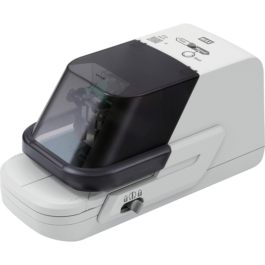 MAX Heavy-duty Electronic Stapler Staples Upto 70 Sheet - Holds Upto 5000 Staple - 0.75" Throat Depth - Gray Black - Metal - 1 Each (EH70FII)