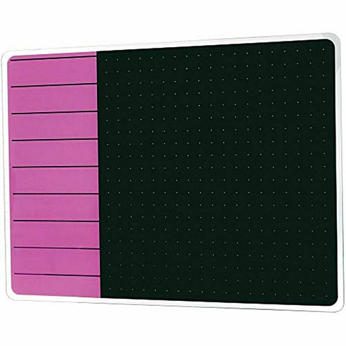 Viztex&reg; Glacier Violet & Black Plan & Grid Glass Dry Erase Board - 17" x 23" 17" (1.4 ft) Width x 23" (1.9 ft) Height - Violet Tempered Glass Surface - Rectangle - Magnetic - Durable, Smudge Resistant, Magnetic, Frameless, Ghost Resistan (FCVGM1723VP)