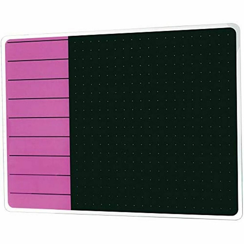 Viztex&reg; Glacier Violet & Black Plan & Grid Glass Dry Erase Board - 17" x 23" 17" (1.4 ft) Width x 23" (1.9 ft) Height - Violet Tempered Glass Surface - Rectangle - Magnetic - Durable, Smudge Resistant, Magnetic, Frameless, Ghost Resistan (FCVGM1723VP)