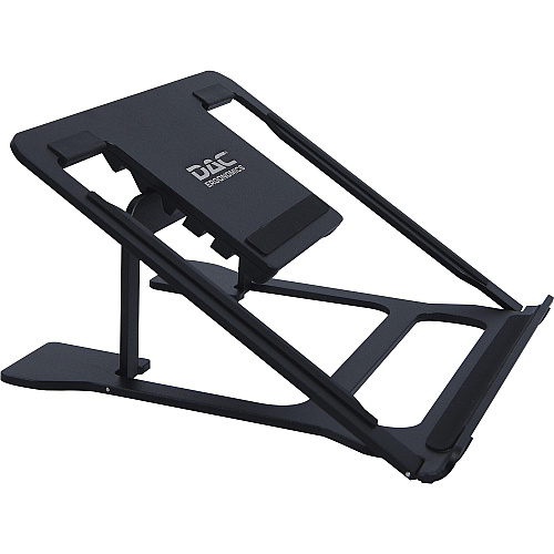 DAC Portable Laptop Stand With 6 Height Levels Notebook, Tablet Support - Aluminum Alloy, Silicon - Black (21688)