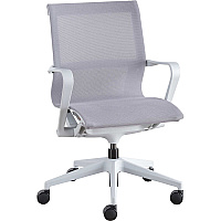 Lorell Premium Executive Mesh Mid-back Sling Chair Nylon Seat Material - Nylon, Mesh Back Material - Plastic Frame Material - Mid Back - 5-star Base - Gray - 1 Each (LLR40207)