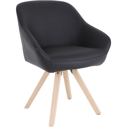 Lorell Natural Wood Legs Modern Guest Chair (68564)