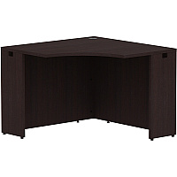 Lorell Essentials Series Corner Desk 29.5" Height x 42" Width x 24" Depth Desk, x 1" Thickness Top - Finish: Espresso Laminate (LLR18261)
