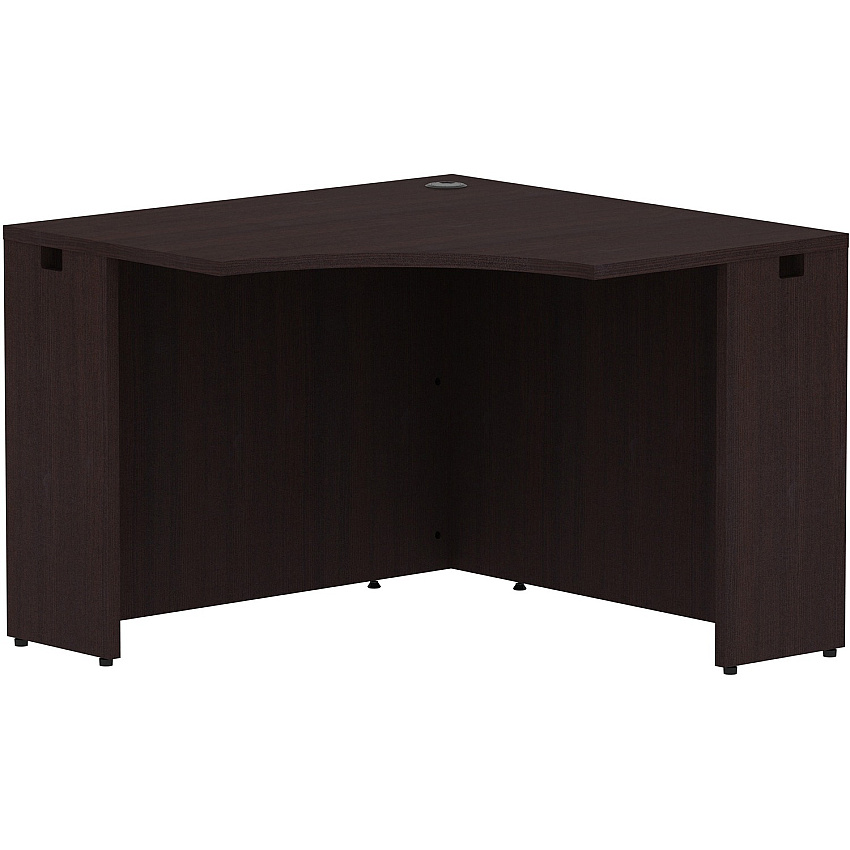 Lorell Essentials Series Corner Desk 29.5" Height x 42" Width x 24" Depth Desk, x 1" Thickness Top - Finish: Espresso Laminate (LLR18261)