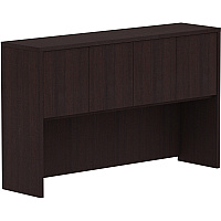 Lorell Essentials Series Stack-on Hutch with Doors 36