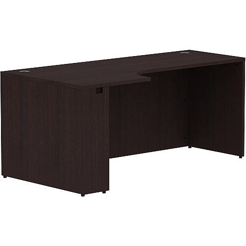 Lorell Essentials Series Left Corner Credenza 29.5" Height x 36" Width x 24" Depth x 72" Length Credenza, x 1" Thickness Top - Finish: Espresso Laminate (LLR18267)
