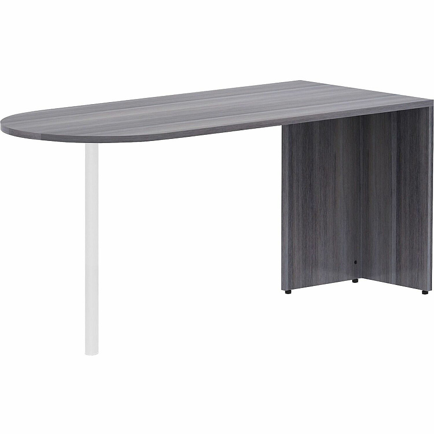 Lorell Essentials Series Peninsula Desk Box 1 of 2 29.5" Height x 66" Width x 30" Depth Desk, x 1" Thickness Top - Finish: Weathered Charcoal Laminate (LLR69593)