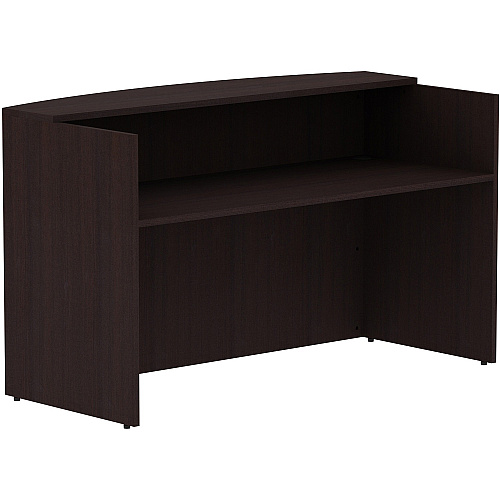 Lorell Essentials Series Front Reception Desk 42.5" Height x 72" Width x 36" Depth Desk, x 1" Thickness Top - Finish: Espresso Laminate (LLR18264)