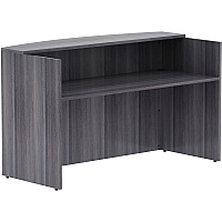 Lorell Essentials Series Front Reception Desk 42.5" Height x 72" Width x 36" Depth Desk, x 1" Thickness Top - Finish: Weathered Charcoal Laminate (LLR69595)