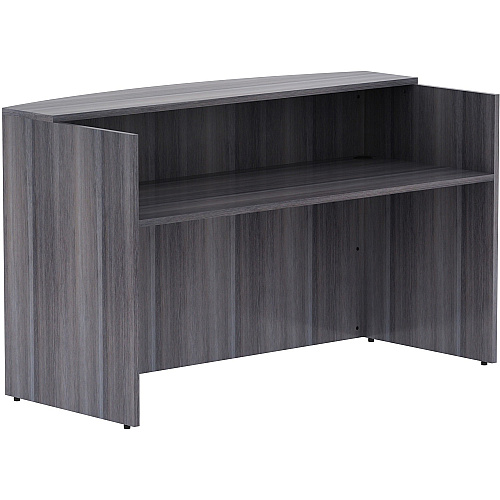 Lorell Essentials Series Front Reception Desk 42.5" Height x 72" Width x 36" Depth Desk, x 1" Thickness Top - Finish: Weathered Charcoal Laminate (LLR69595)