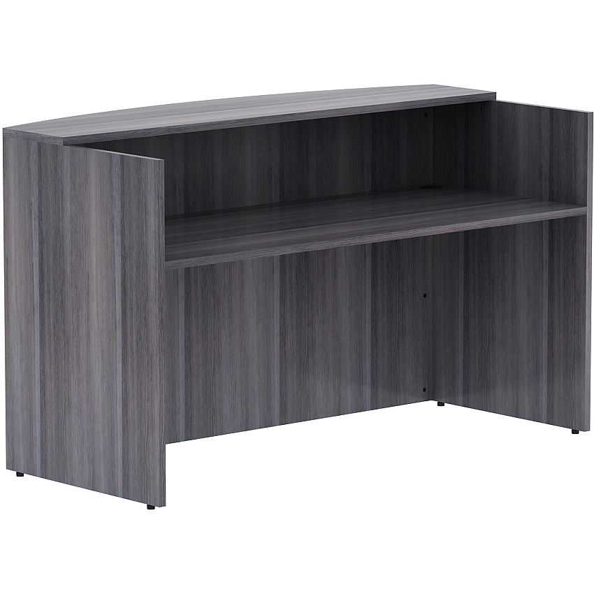Lorell Essentials Series Front Reception Desk 42.5" Height x 72" Width x 36" Depth Desk, x 1" Thickness Top - Finish: Weathered Charcoal Laminate (LLR69595)