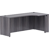 Lorell Essentials Seriese Right Corner Credenza 72" x 36" x 24"29.5" Credenza, 1" Top - Finish: Weathered Charcoal Laminate (LLR69599)
