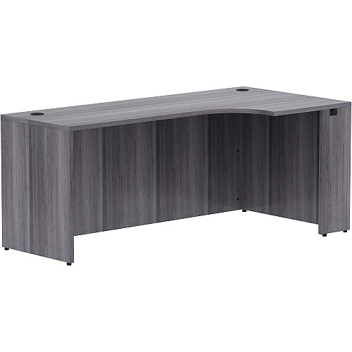 Lorell Essentials Seriese Right Corner Credenza 72" x 36" x 24"29.5" Credenza, 1" Top - Finish: Weathered Charcoal Laminate (LLR69599)