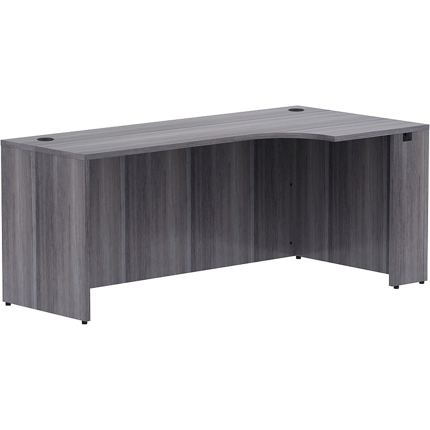 Lorell Essentials Seriese Right Corner Credenza 72" x 36" x 24"29.5" Credenza, 1" Top - Finish: Weathered Charcoal Laminate (LLR69599)