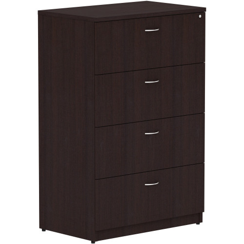 Lorell Essentials Espresso 4-drawer Lateral File (18274)